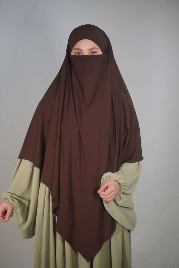 Jersey Khimar kastanienbraun - Byaygul