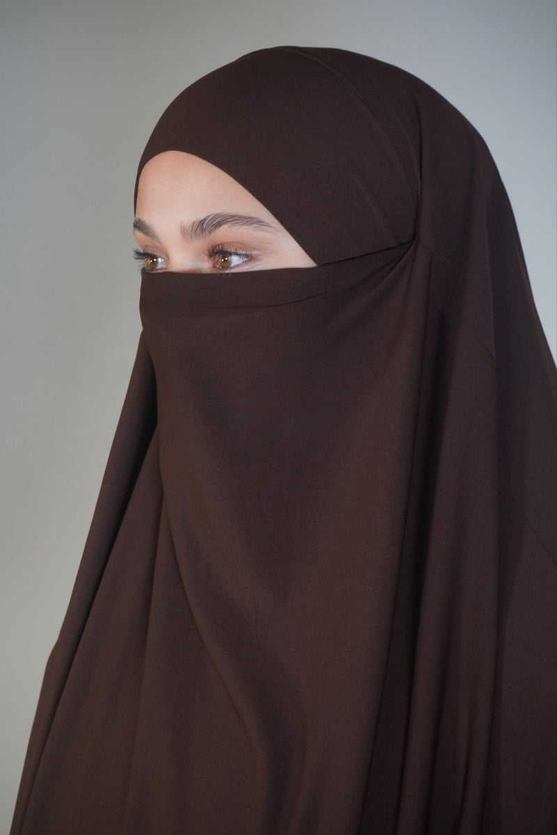 Jersey Khimar kastanienbraun - Byaygul