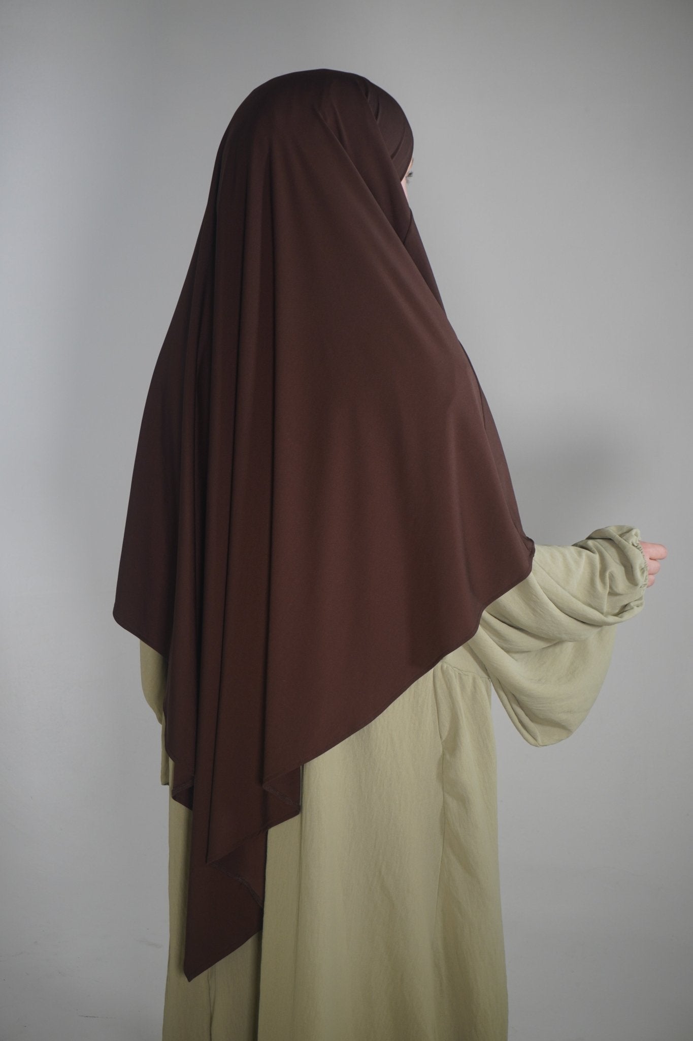 Jersey Khimar kastanienbraun - Byaygul