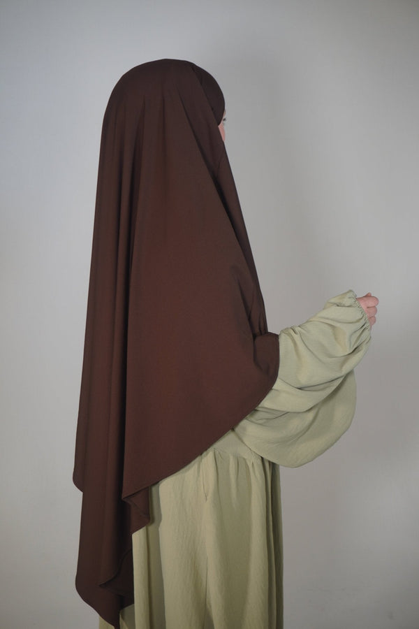 Jersey Khimar kastanienbraun - Byaygul