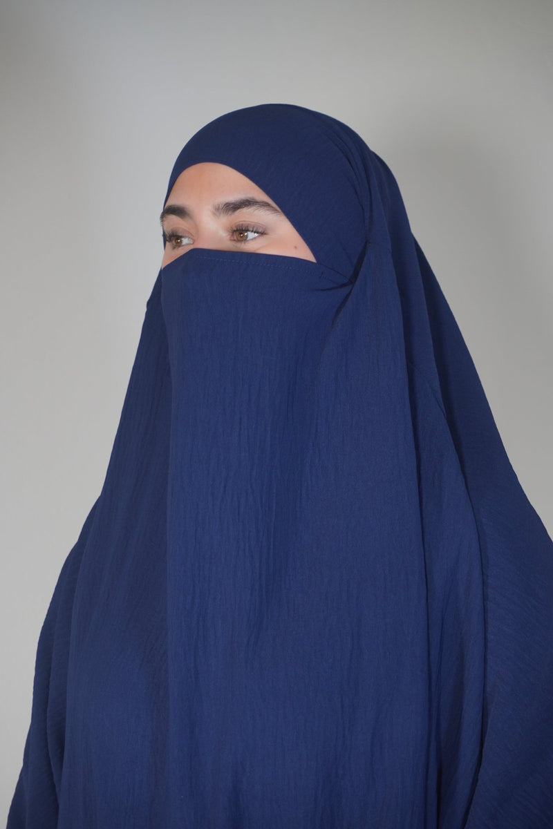 Khimar Einlagig dunkelblau - Byaygul
