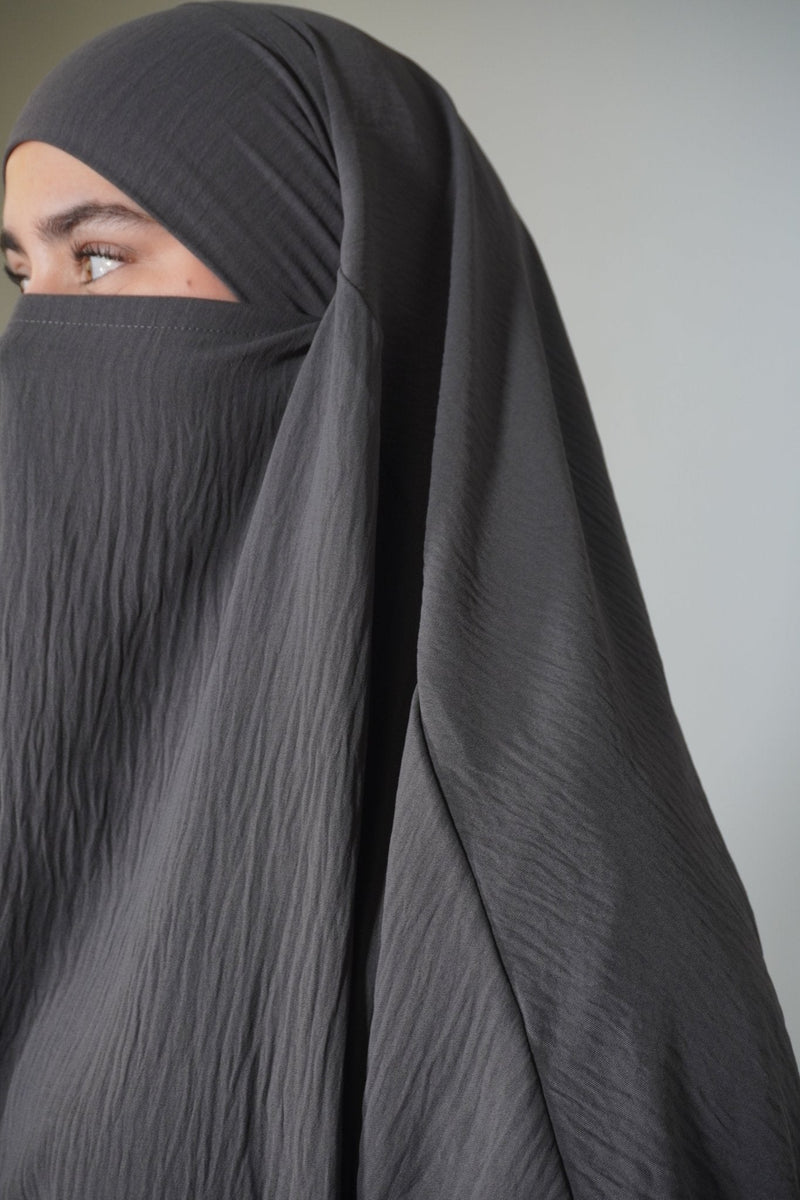 Khimar Einlagig dunkelgrau - Byaygul