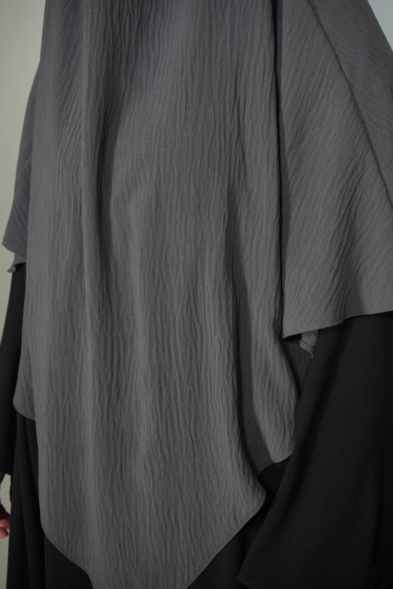 Khimar Einlagig dunkelgrau - Byaygul