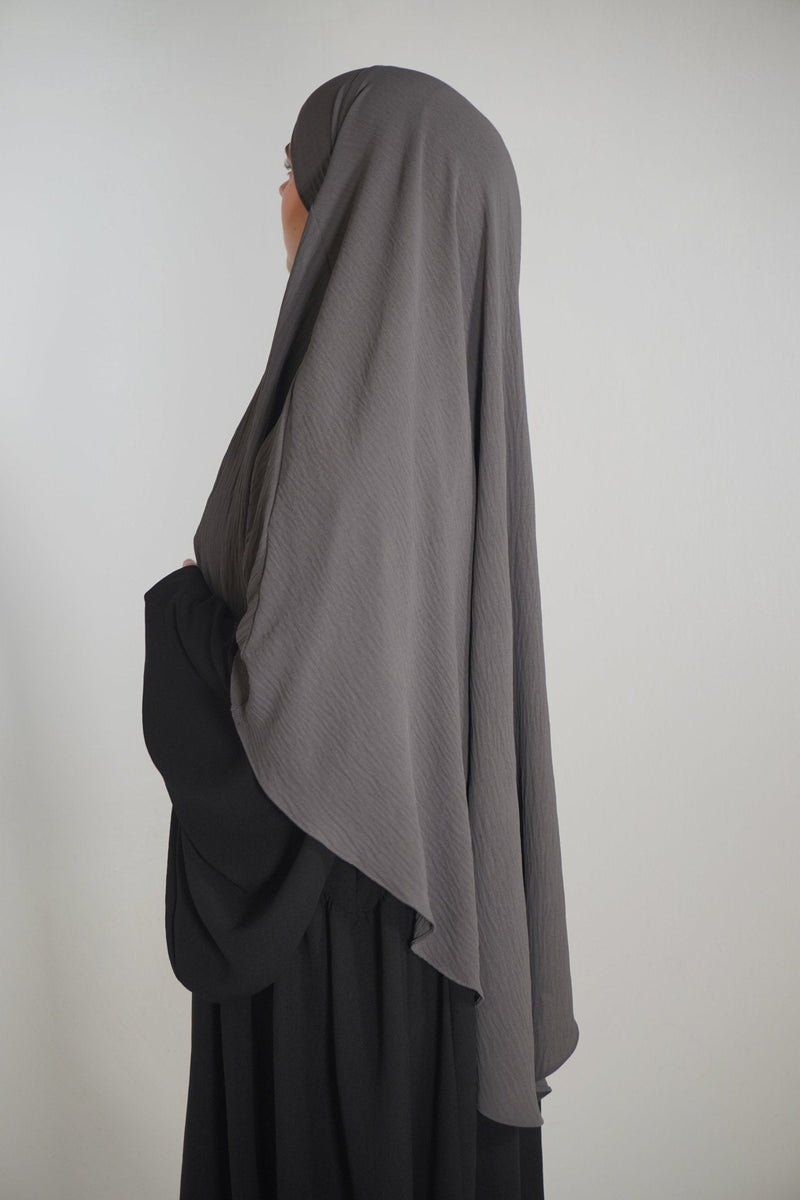 Khimar Einlagig dunkelgrau - Byaygul