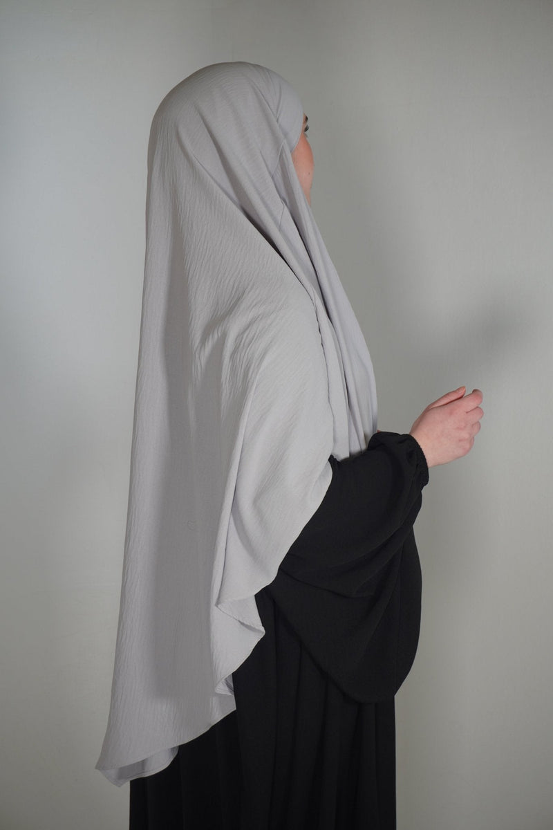 Khimar Einlagig hellgrau - Byaygul