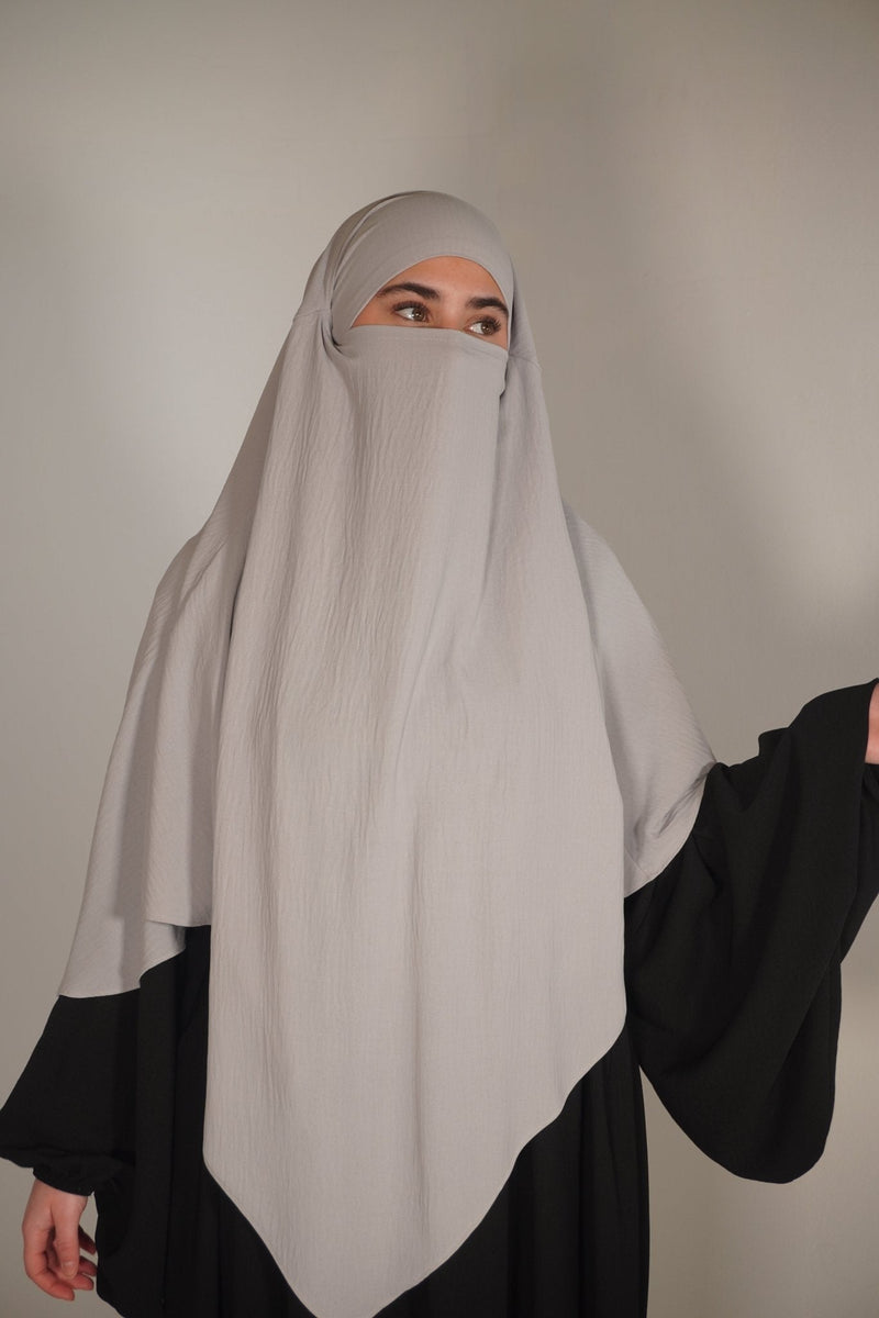Khimar Einlagig hellgrau - Byaygul
