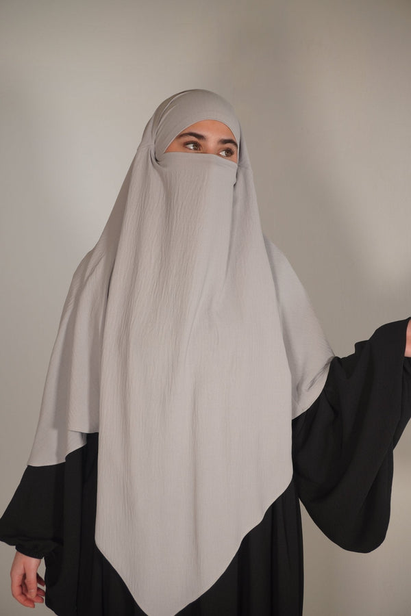 Khimar Einlagig hellgrau - Byaygul