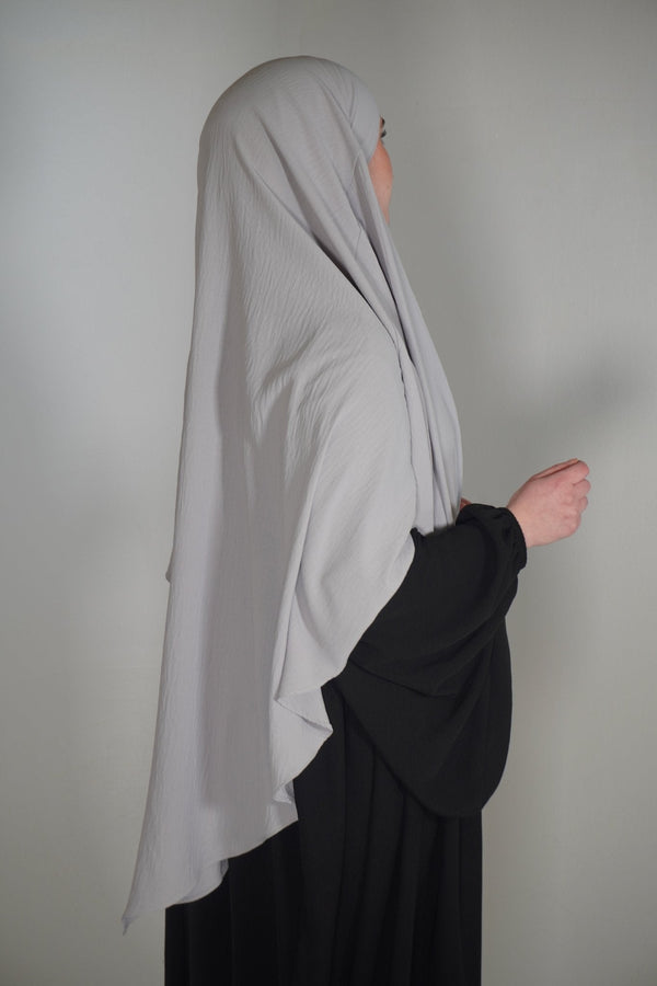 Khimar Einlagig hellgrau - Byaygul