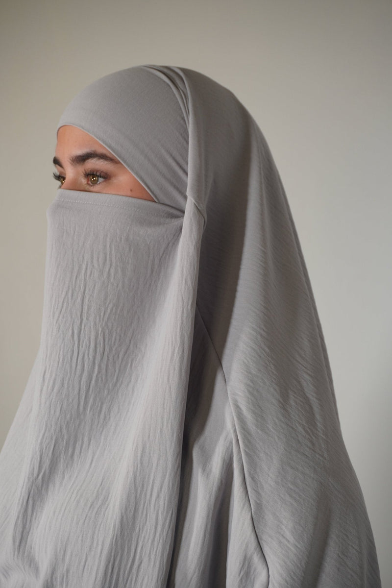 Khimar Einlagig hellgrau - Byaygul