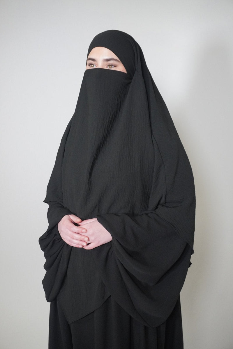 Khimar Einlagig schwarz - Byaygul