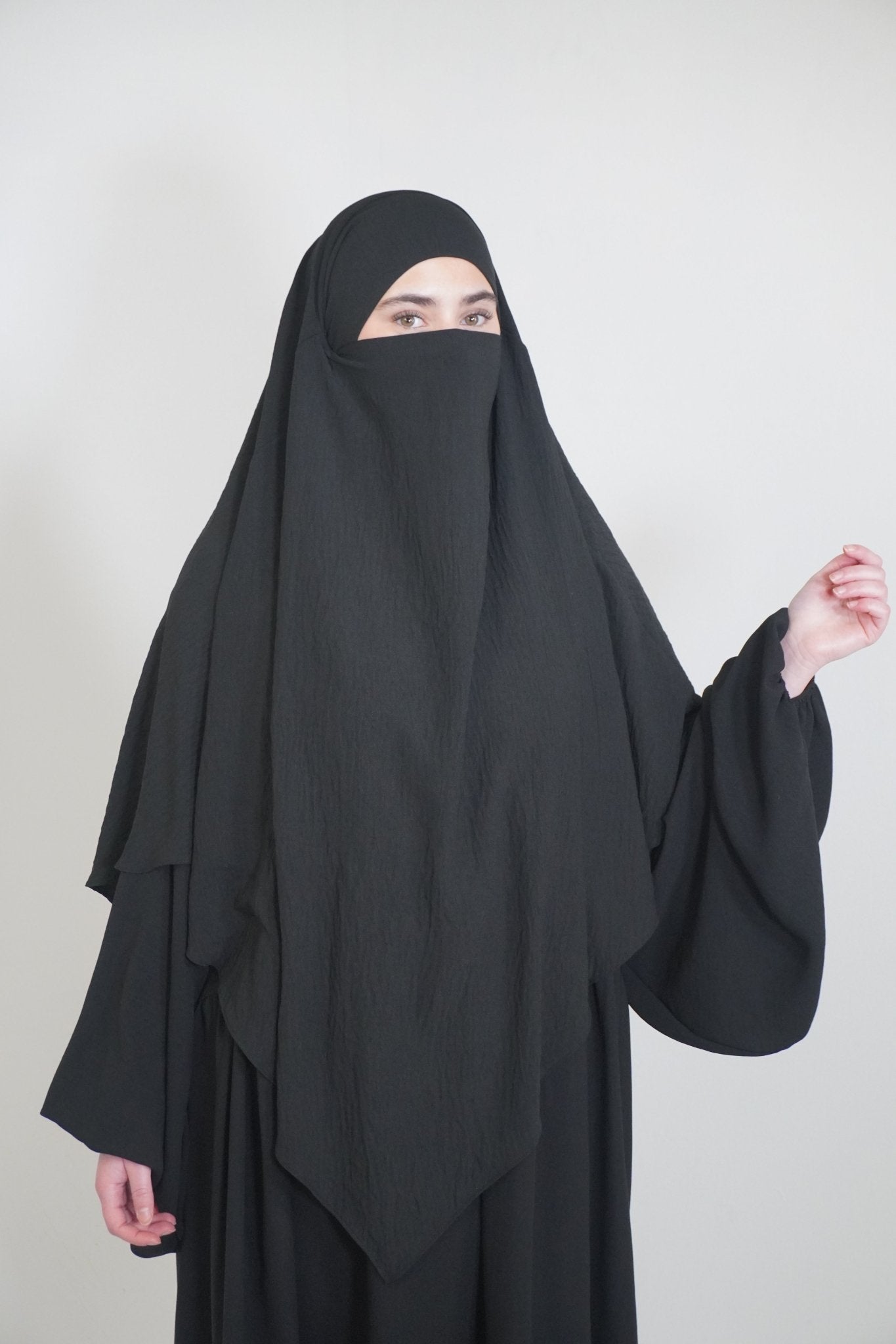 Khimar Einlagig schwarz - Byaygul