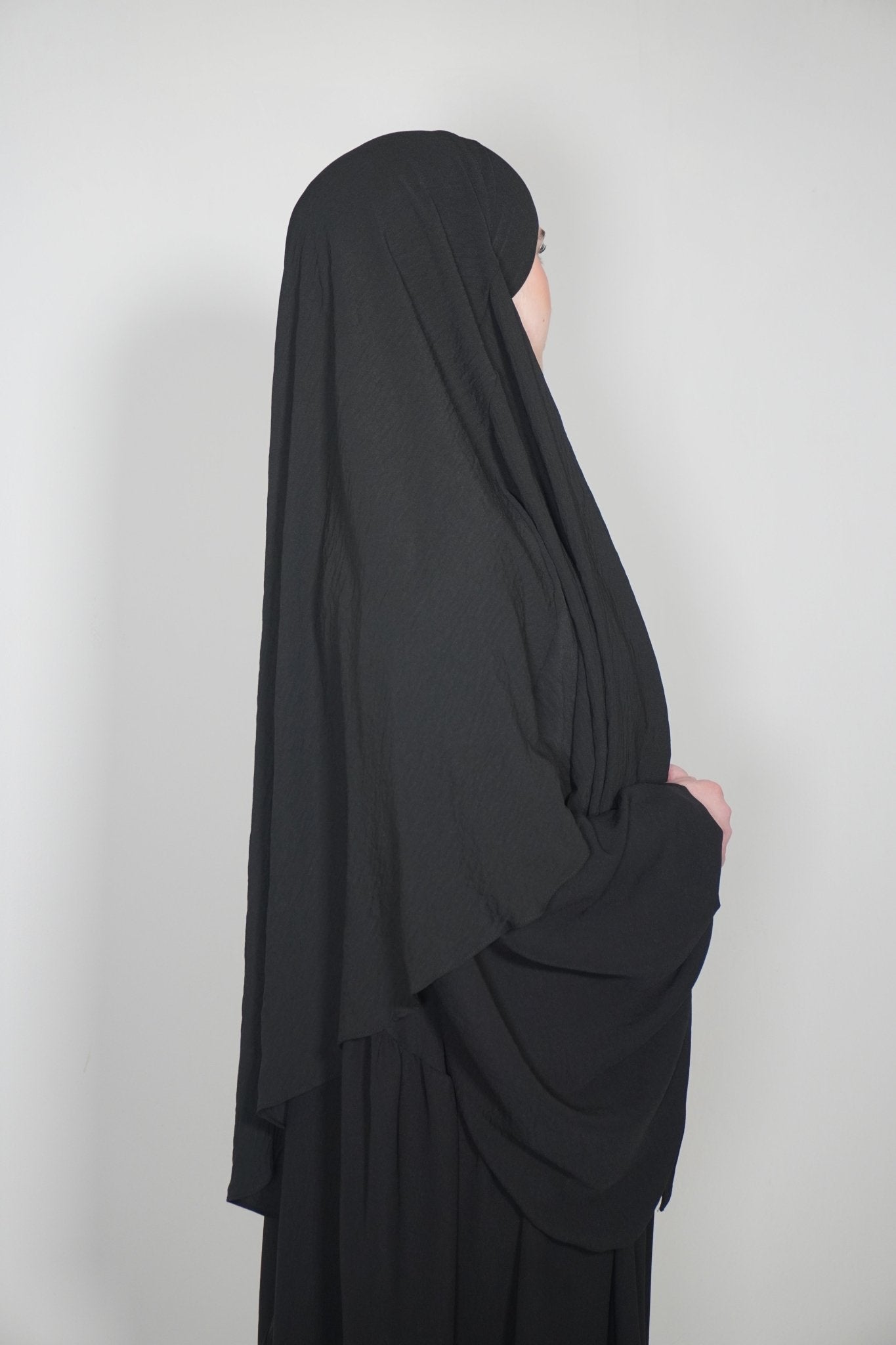 Khimar Einlagig schwarz - Byaygul