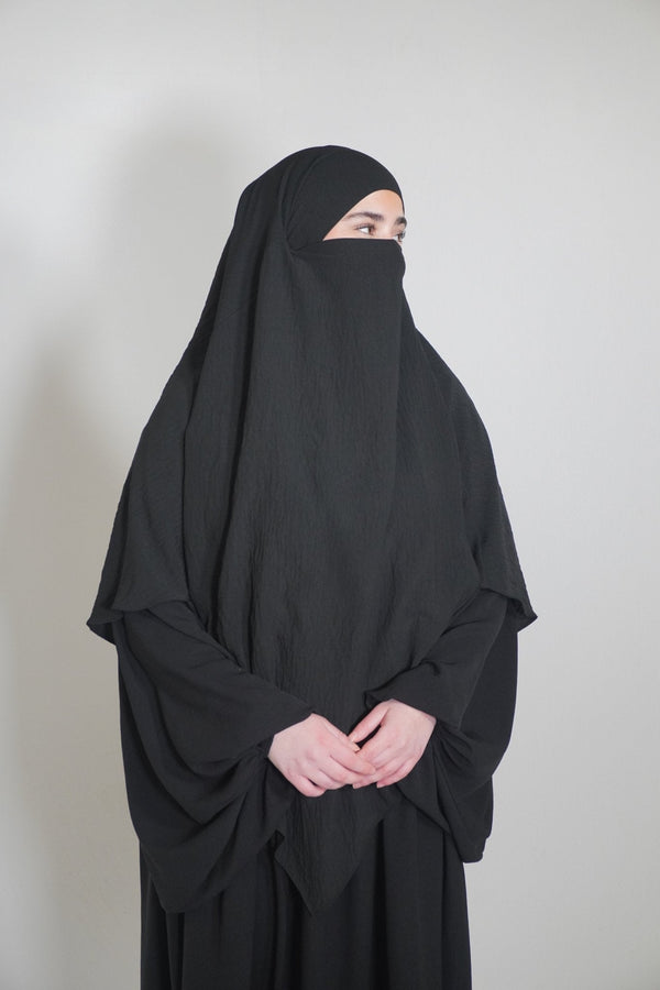 Khimar Einlagig schwarz - Byaygul