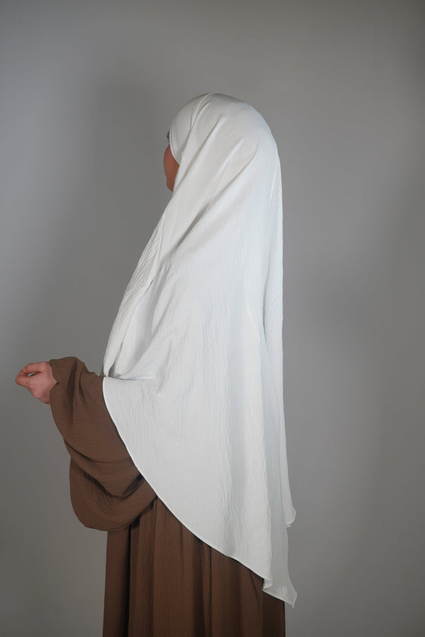 Khimar Einlagig weiß - Byaygul