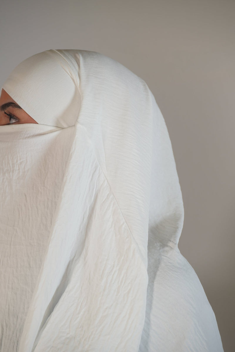 Khimar Einlagig weiß - Byaygul