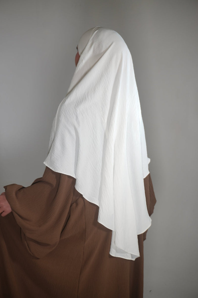Khimar Einlagig weiß - Byaygul