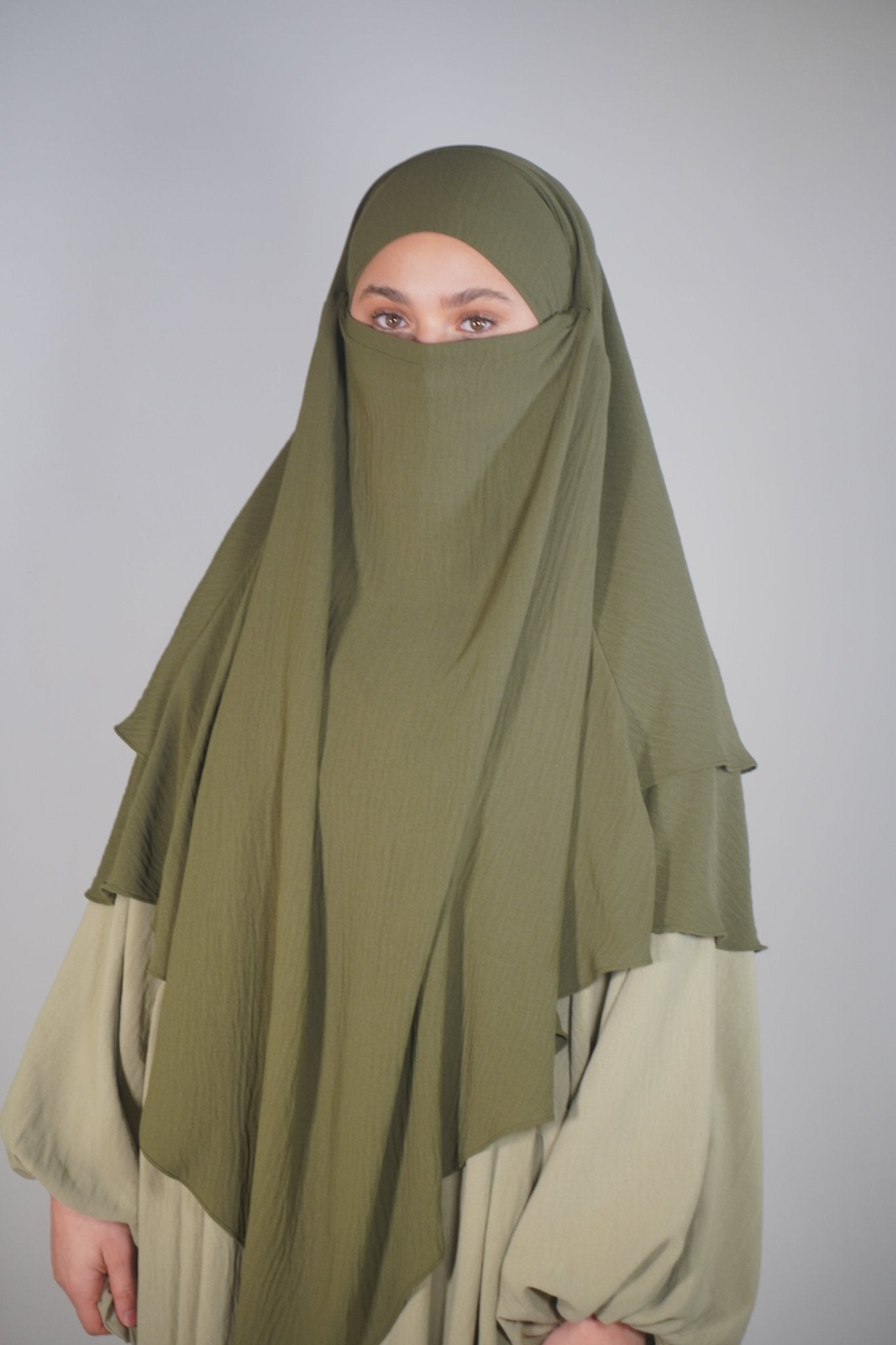 Khimar Zweilagig armeegrün - Byaygul