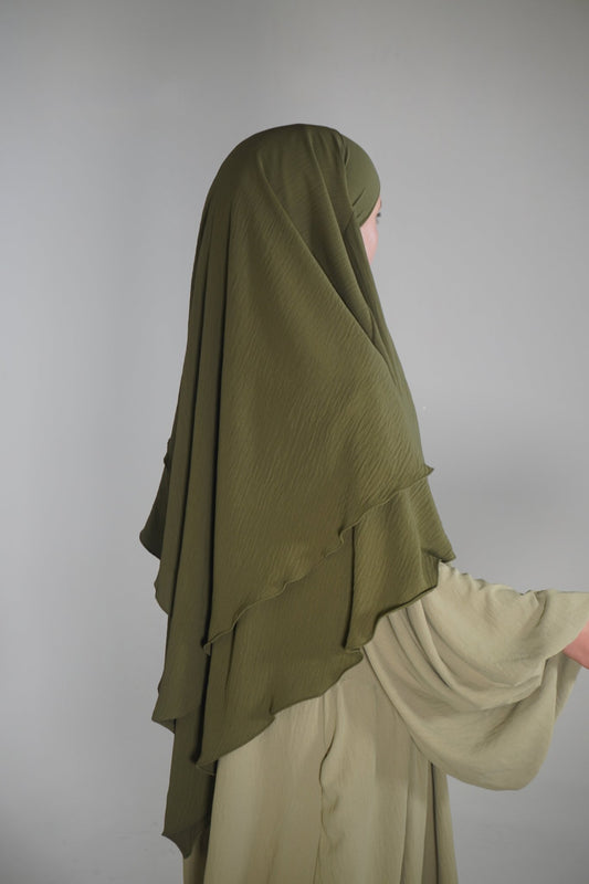 Khimar Zweilagig armeegrün - Byaygul