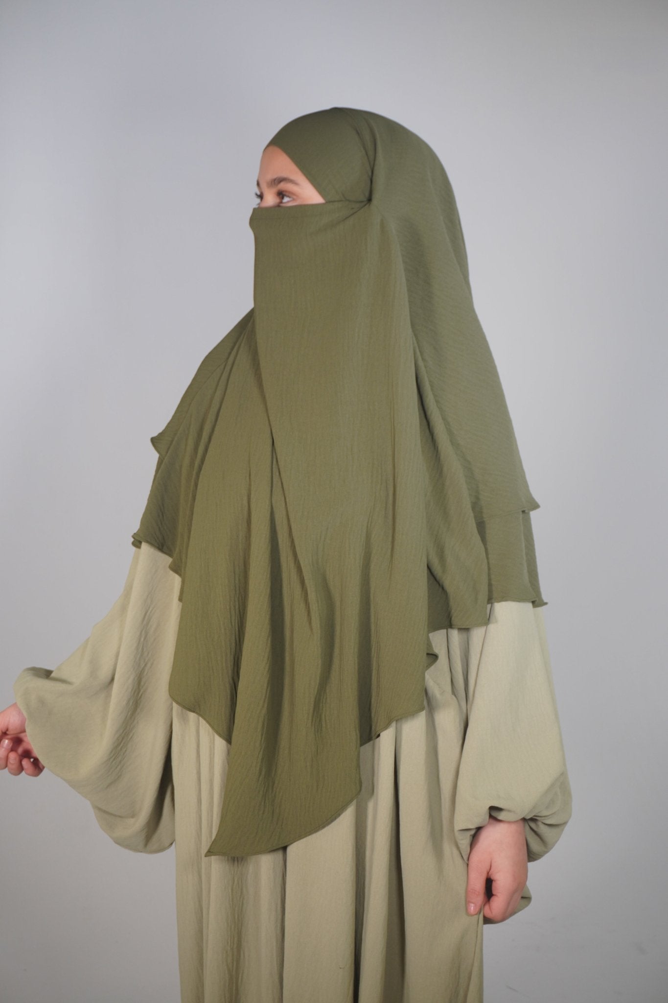 Khimar Zweilagig armeegrün - Byaygul