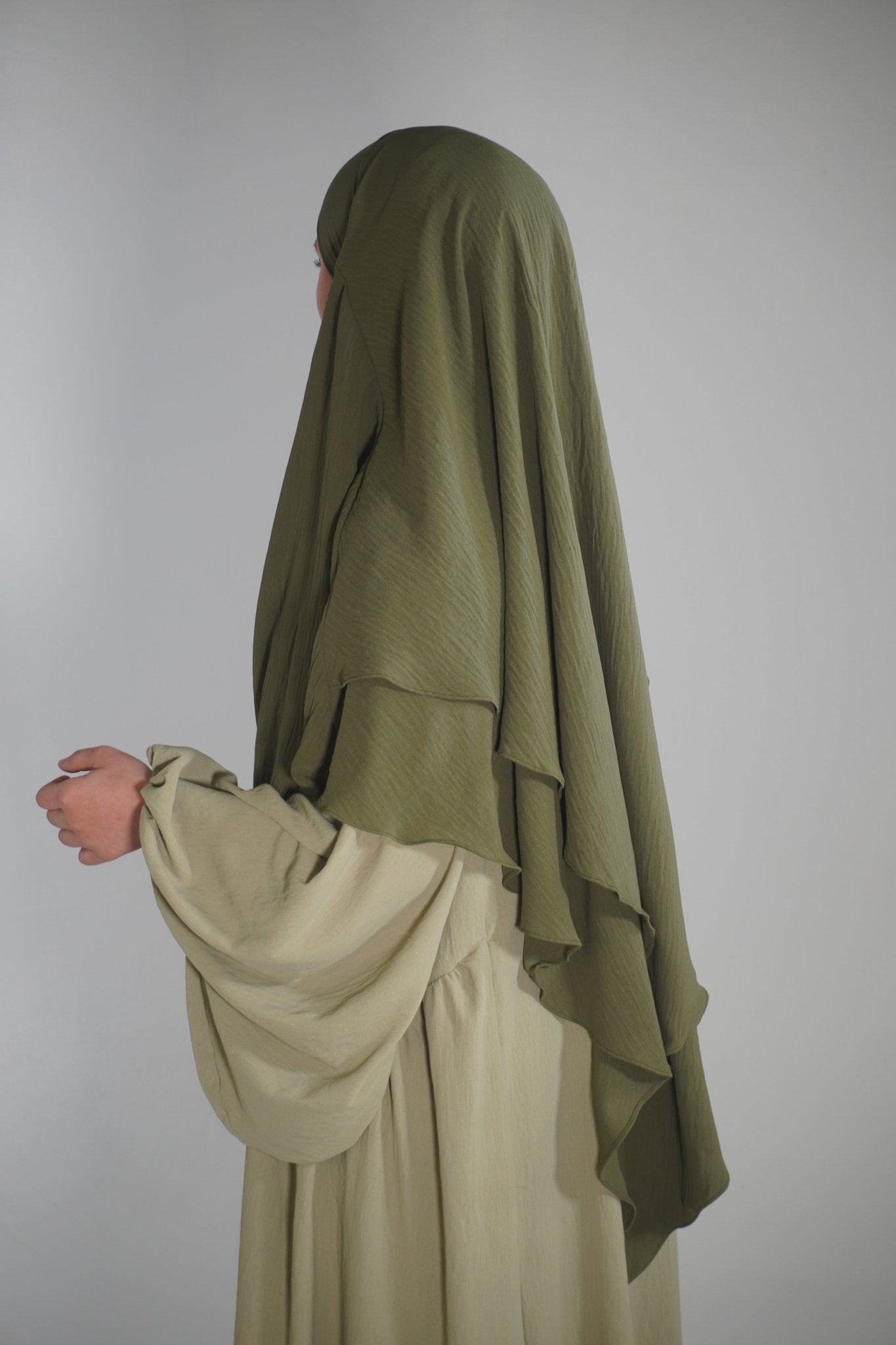 Khimar Zweilagig armeegrün - Byaygul