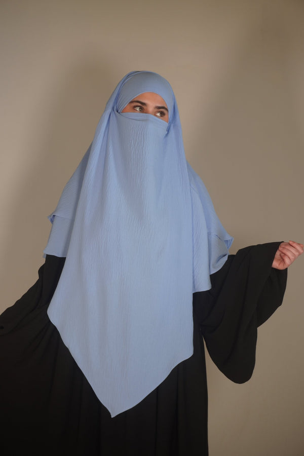 Khimar Zweilagig babyblau - Byaygul