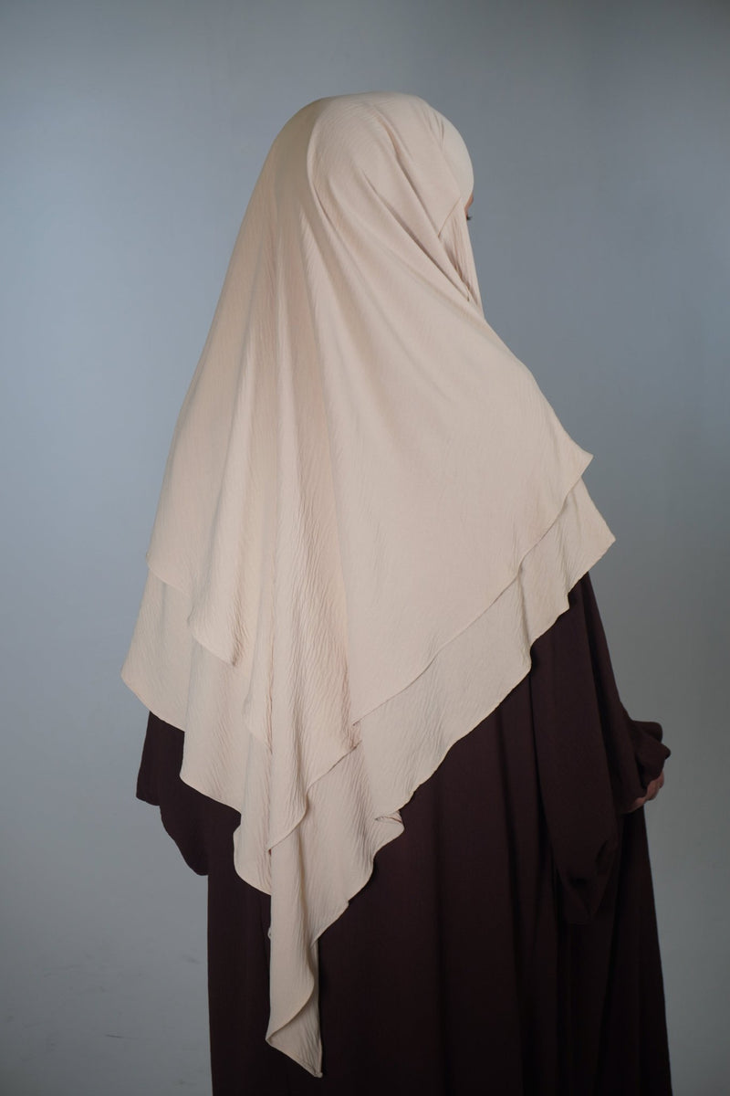 Khimar Zweilagig beige - Byaygul