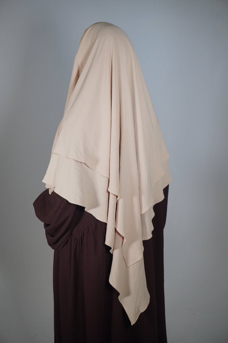 Khimar Zweilagig beige - Byaygul