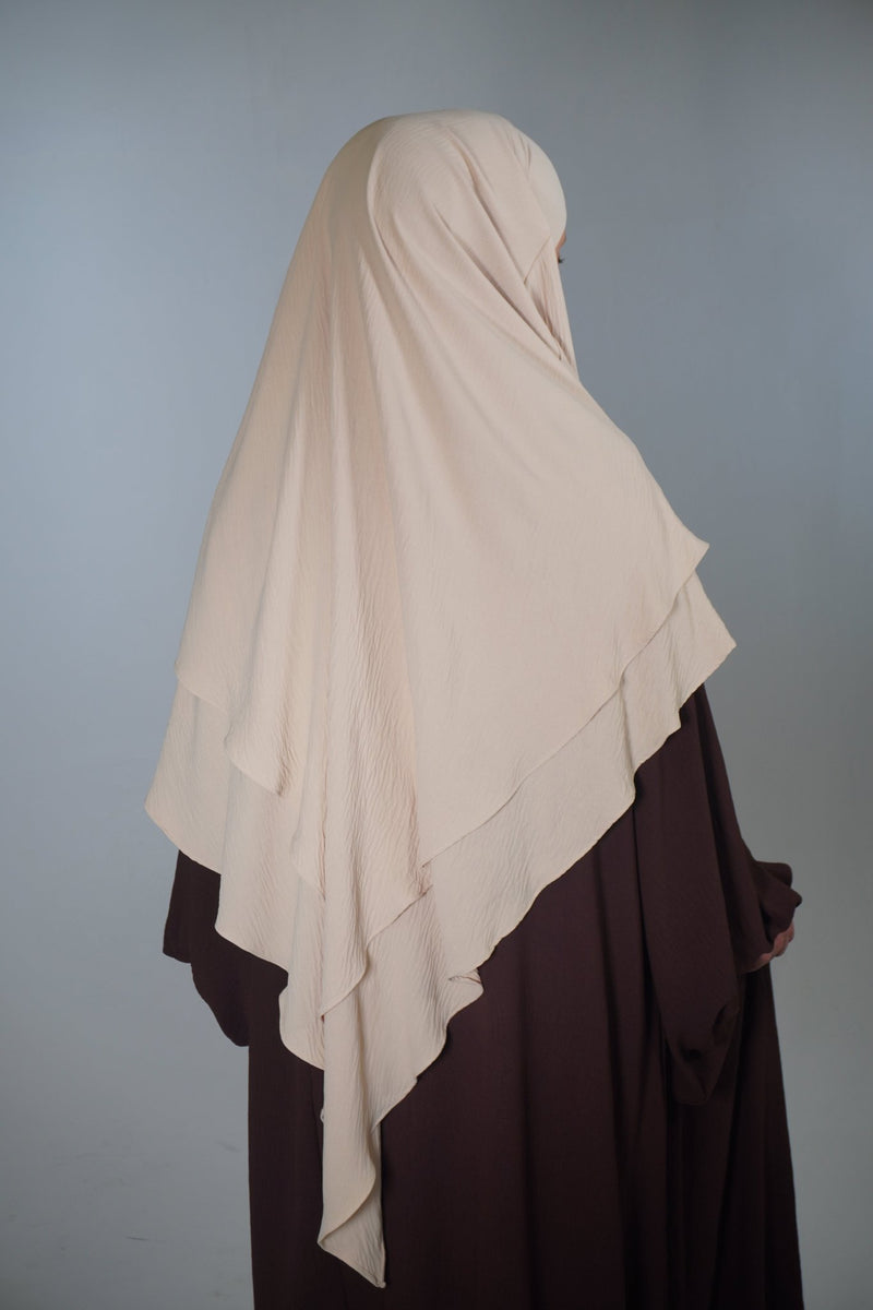 Khimar Zweilagig beige - Byaygul