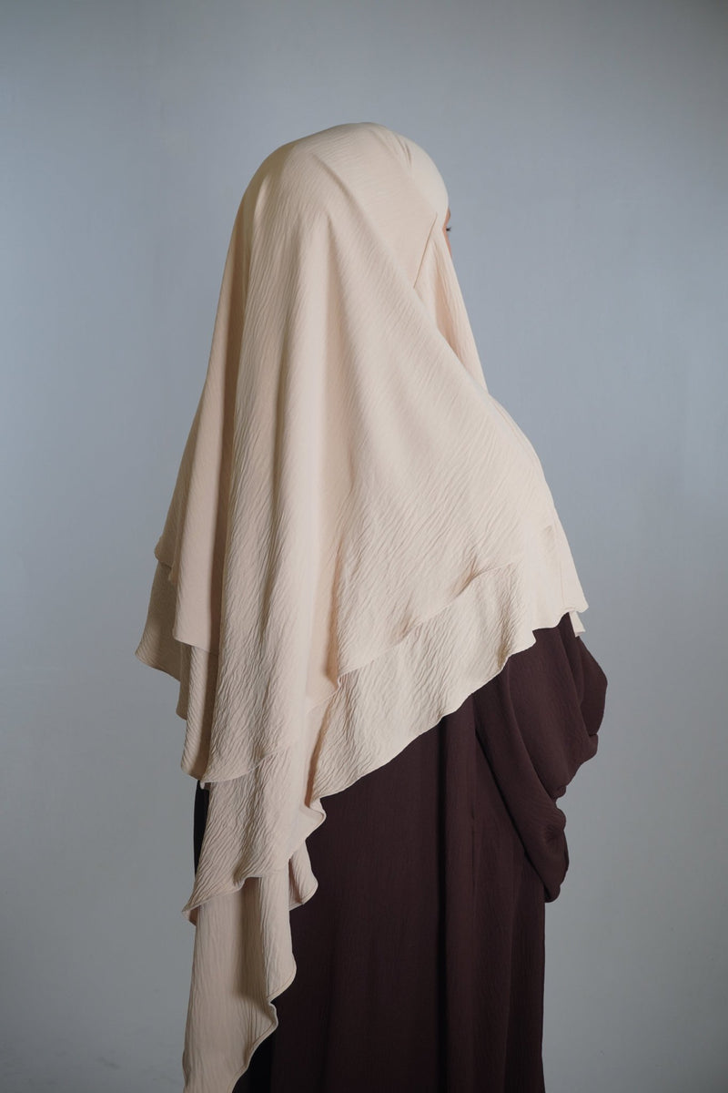 Khimar Zweilagig beige - Byaygul