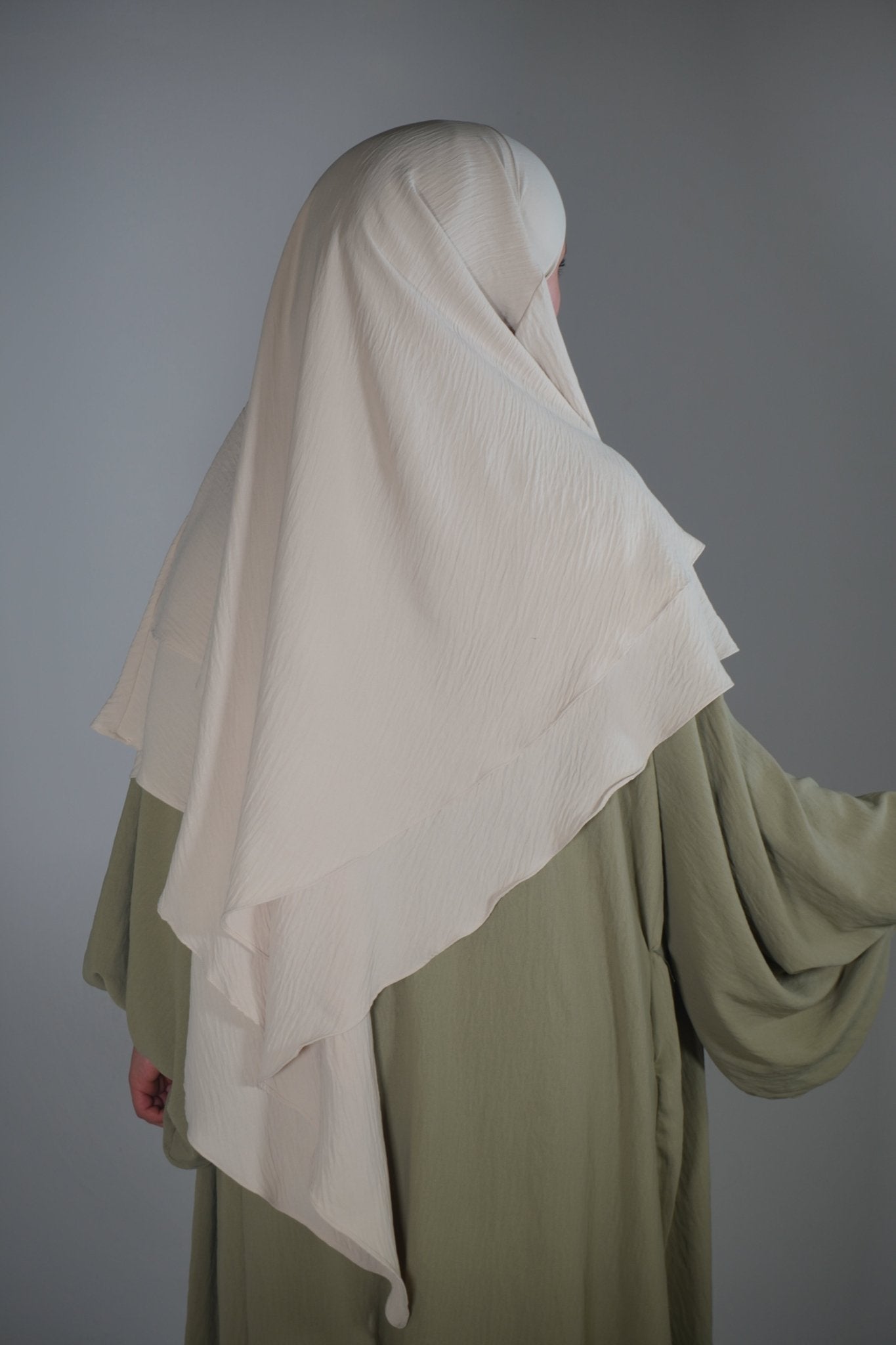 Khimar Zweilagig hellbeige - Byaygul