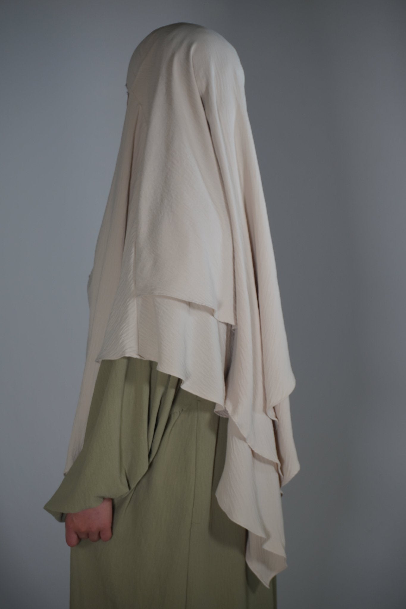 Khimar Zweilagig hellbeige - Byaygul