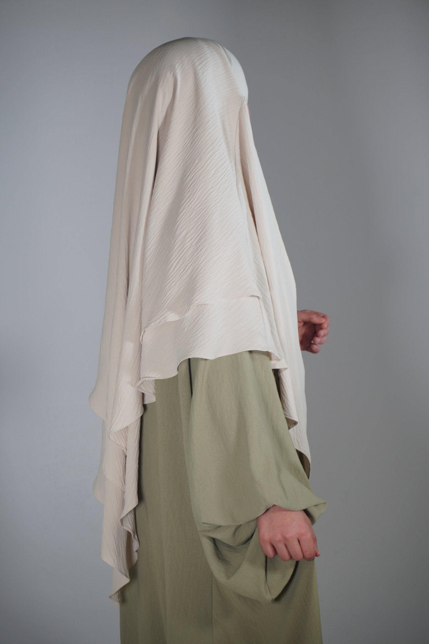 Khimar Zweilagig hellbeige - Byaygul