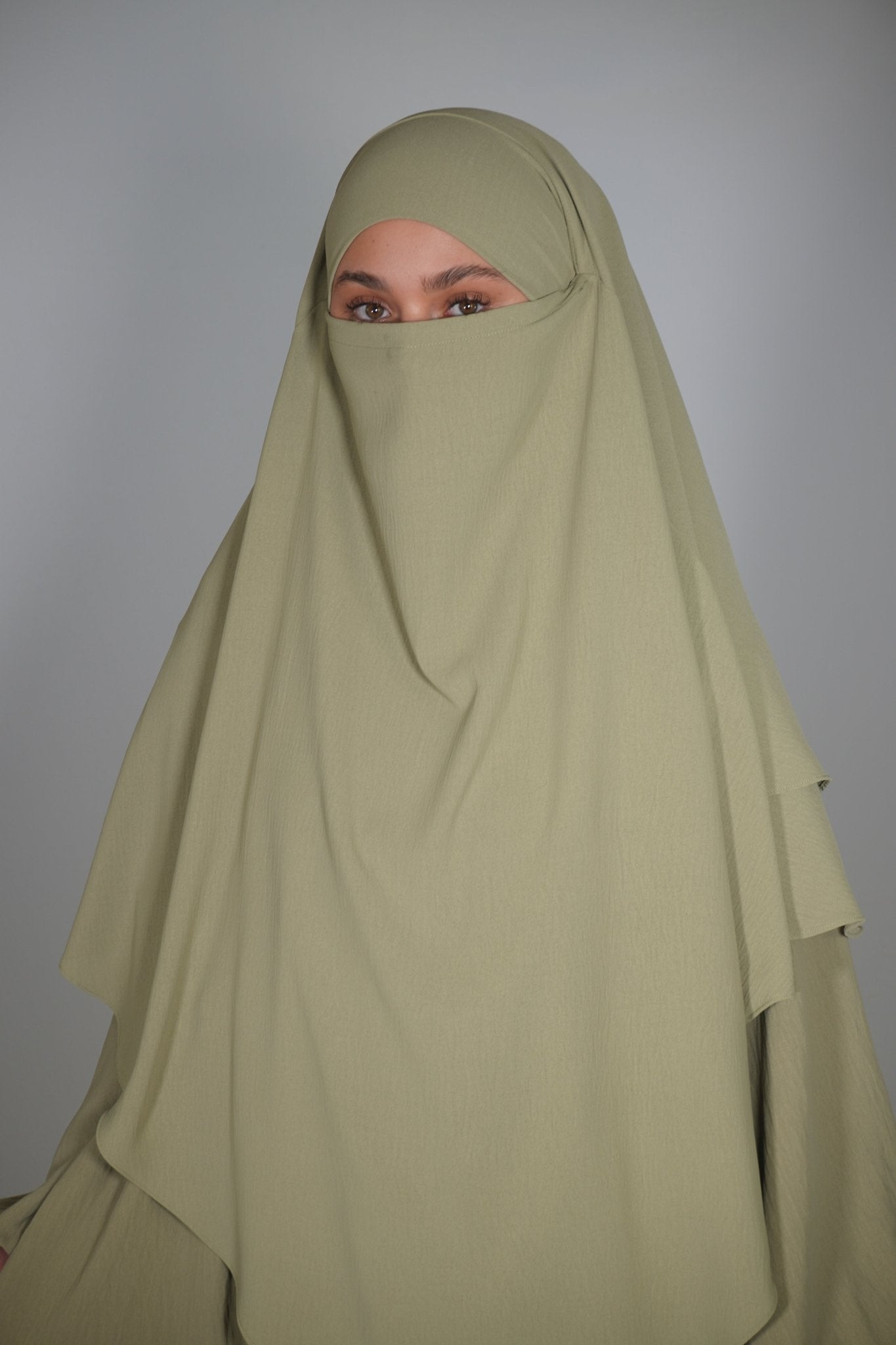 Khimar Zweilagig Sage grün - Byaygul