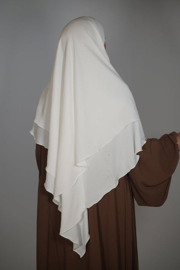 Khimar Zweilagig weiß - Byaygul