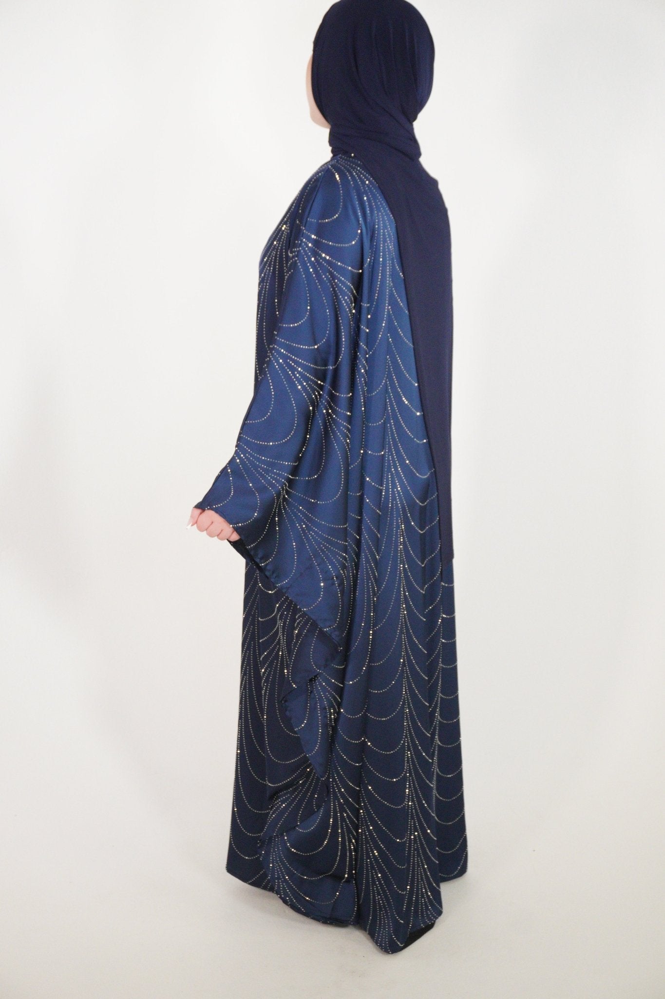 Yasmin Glitzer Abaya darkblue - Byaygul