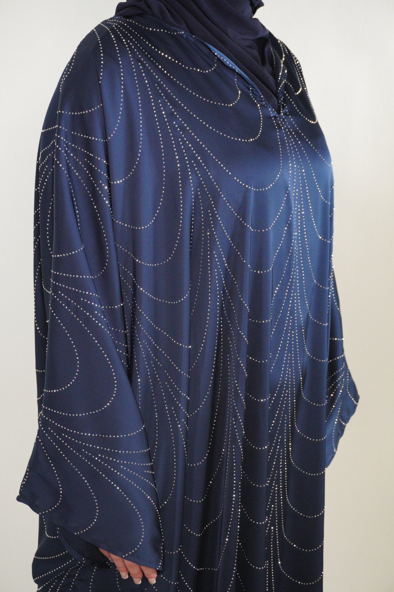 Yasmin Glitzer Abaya darkblue - Byaygul