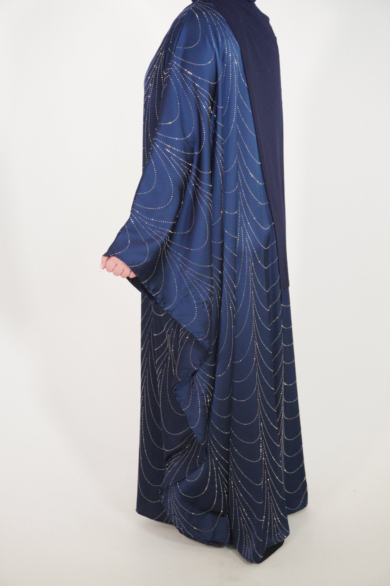 Yasmin Glitzer Abaya darkblue - Byaygul