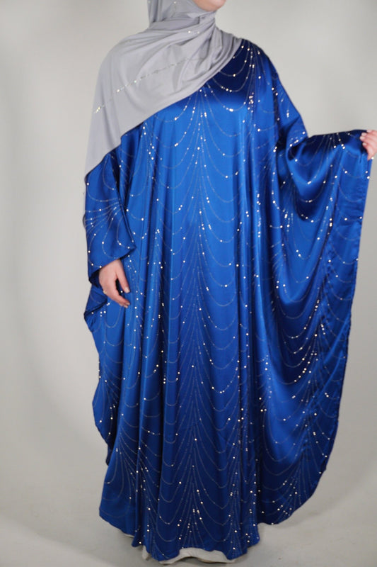 Yasmin Glitzer Abaya königsblau - Byaygul