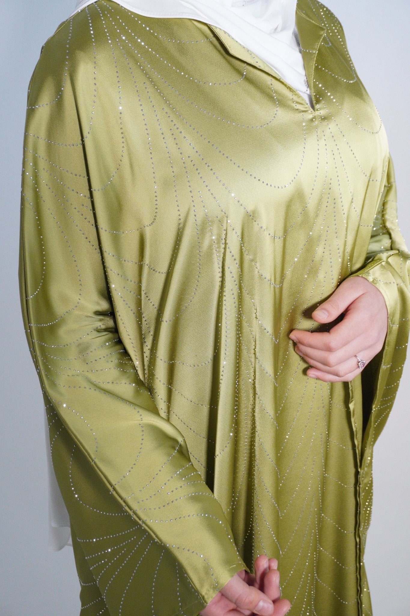Yasmin Glitzer Abaya Olive - Byaygul