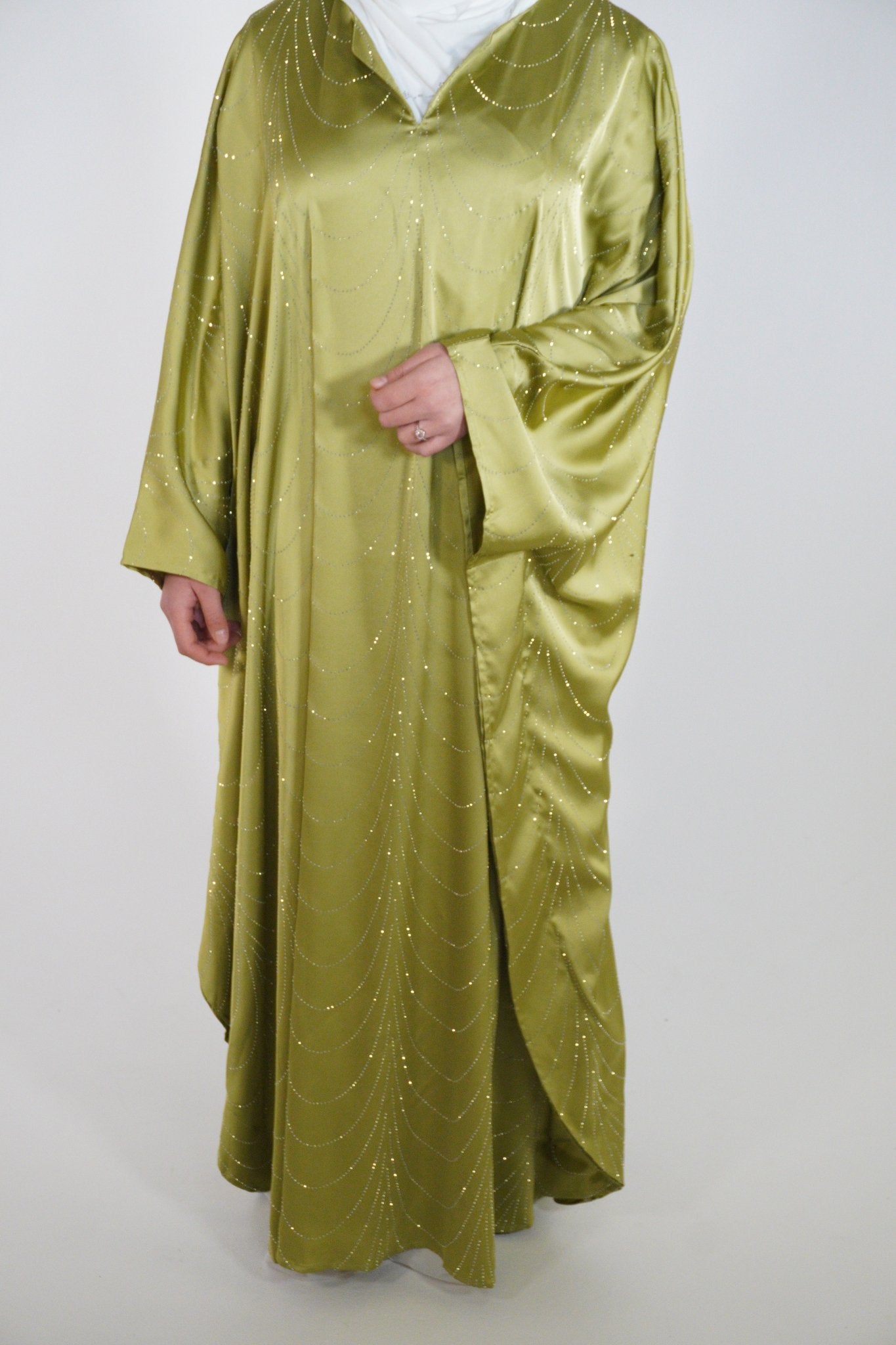 Yasmin Glitzer Abaya Olive - Byaygul
