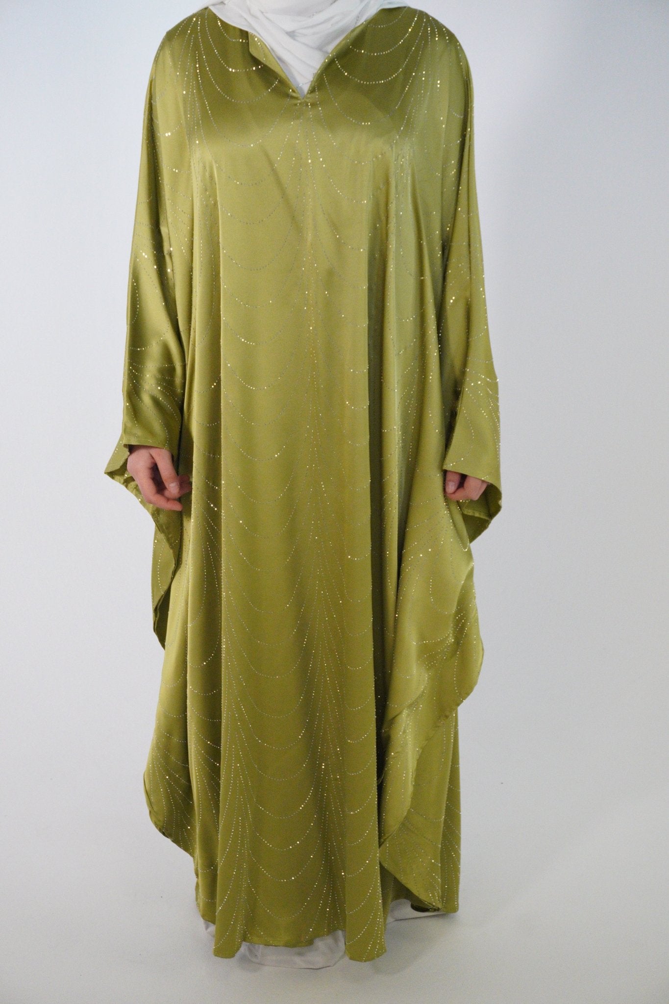 Yasmin Glitzer Abaya Olive - Byaygul